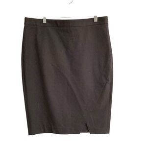 Banana Republic black tulip pencil skirt women’s 14 side zip OfficeSiren NEW